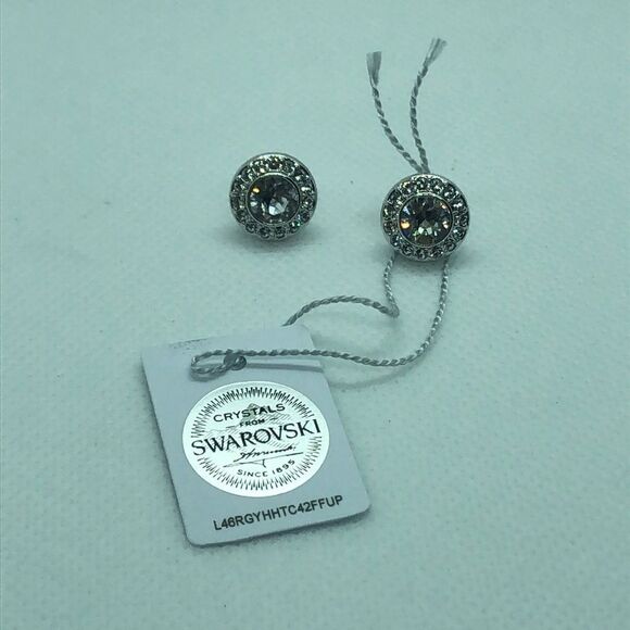 💛 Nic & Syd White Crystal Earrings - Picture 1 of 3